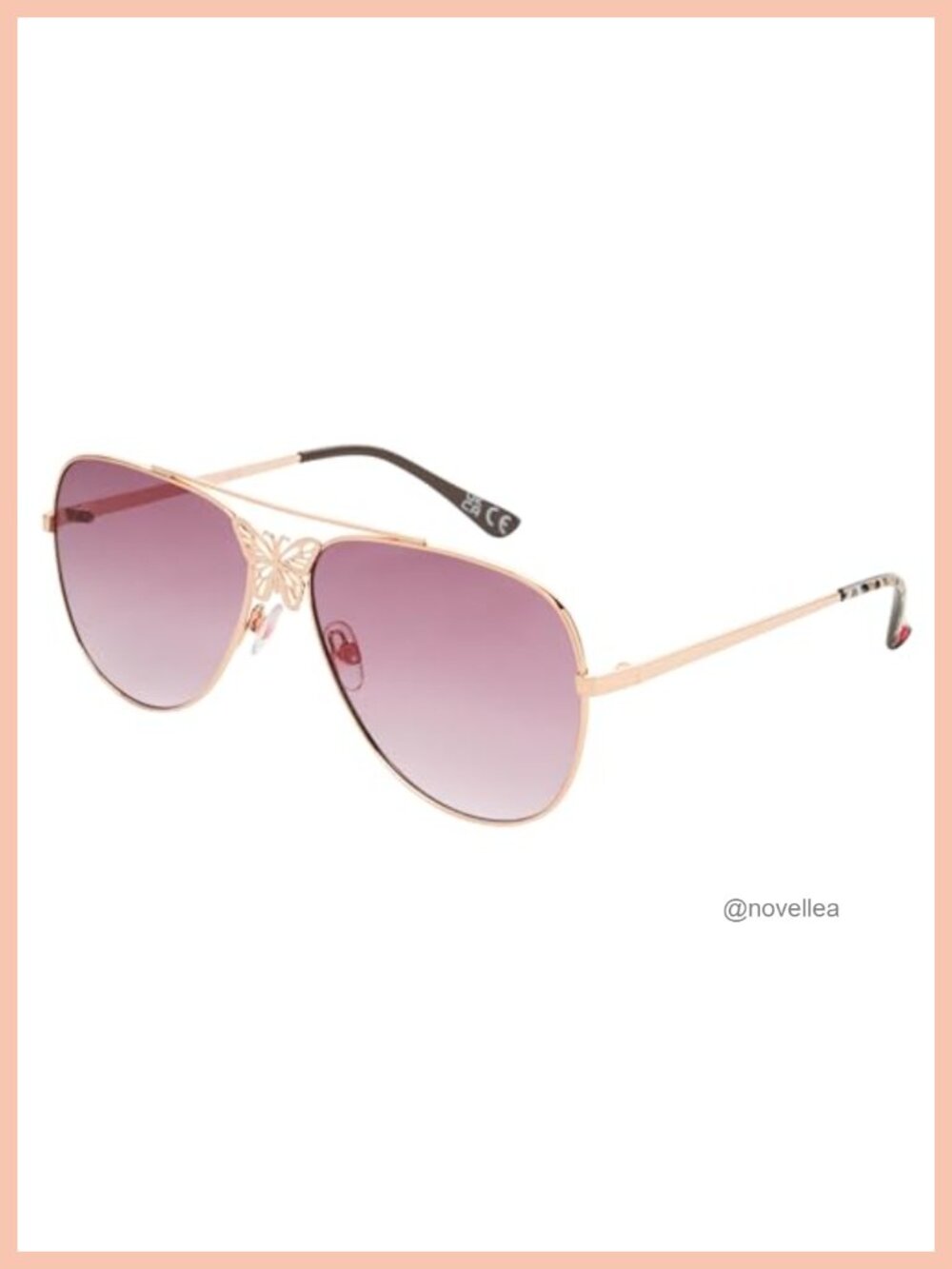 Betsey Johnson Aviator Sunglasses - UV Protection, Metal Frame